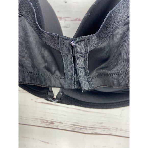 Cacique Black Padded Adjustable Hook eye Closure Bra Size‎ 46C - Picture 3 of 6